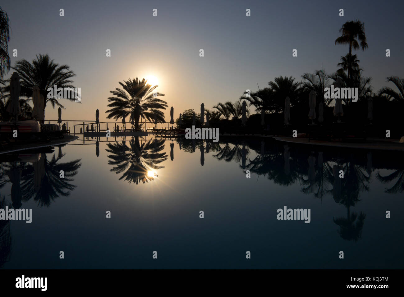 Sonnenaufgang-silhouette Stockfoto
