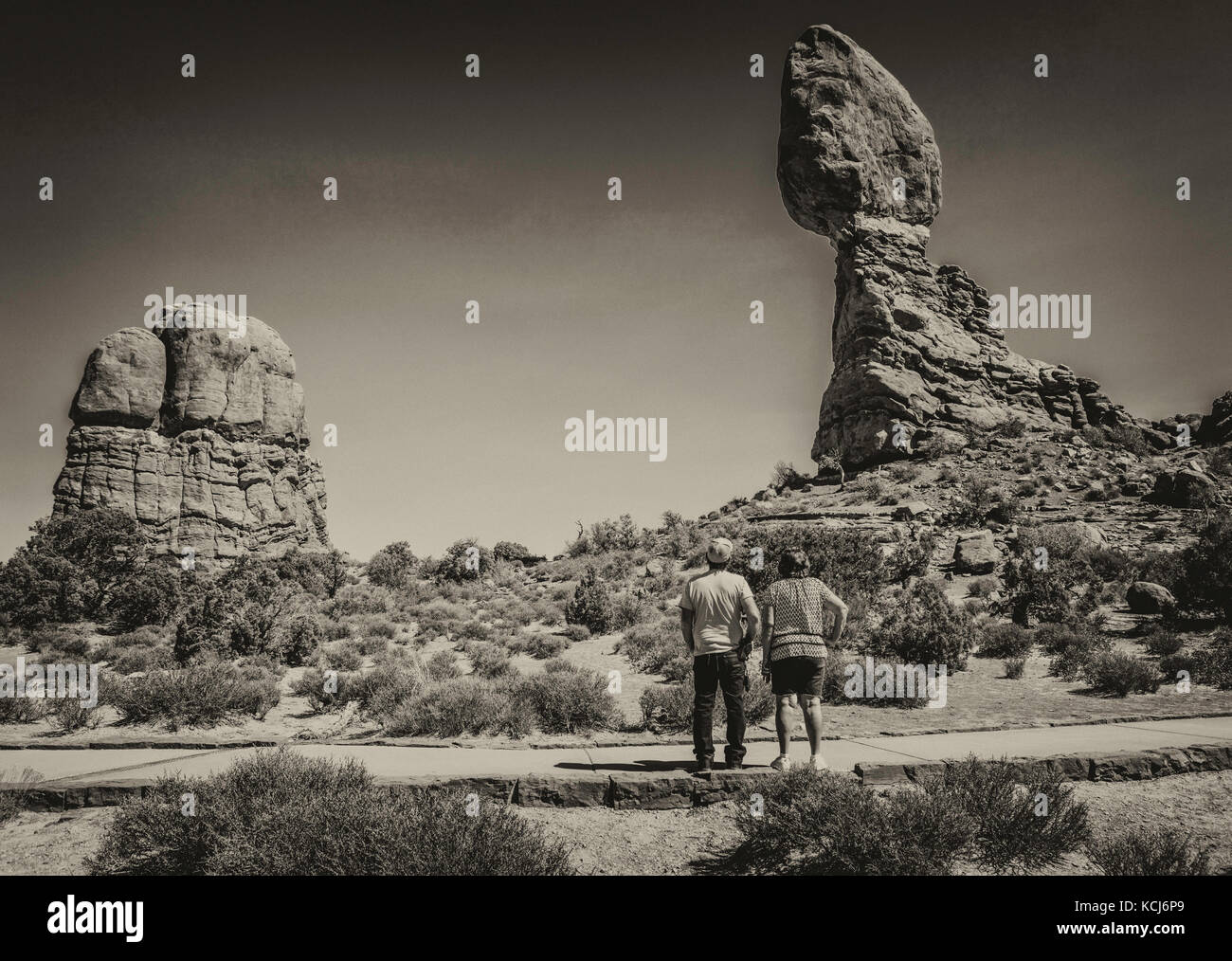 Balance Rock, Arches National Park, Utah. USA Stockfoto