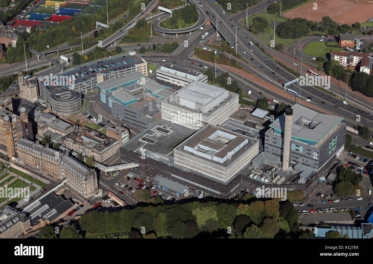 Luftaufnahme der Glasgow Royal Infirmary, Schottland, Großbritannien Stockfoto