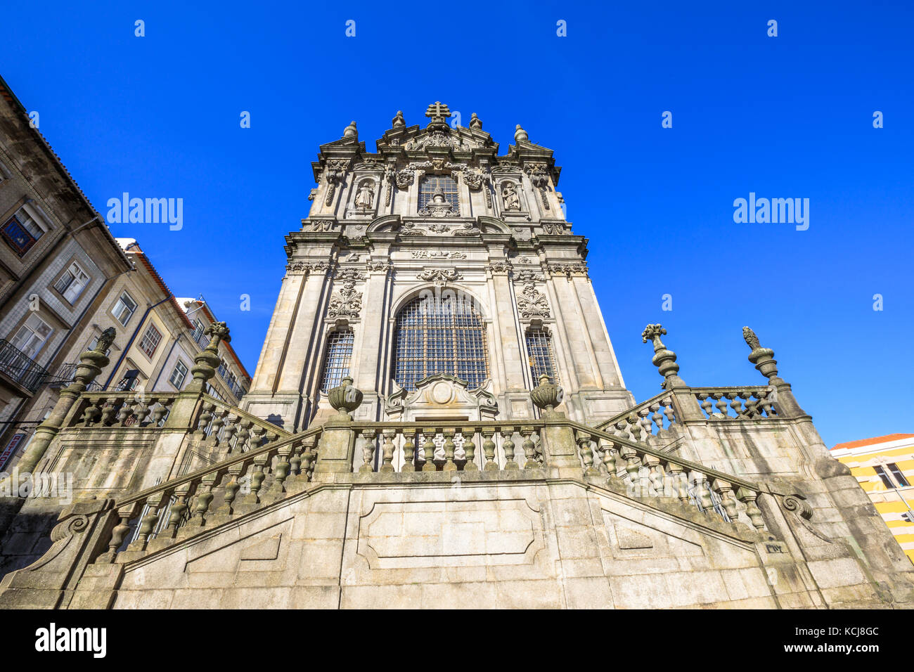 Kirche von clerigos Porto Stockfoto