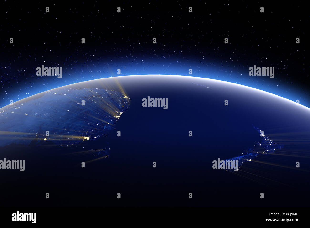 Australien und Neuseeland. 3D-Rendering Stockfoto