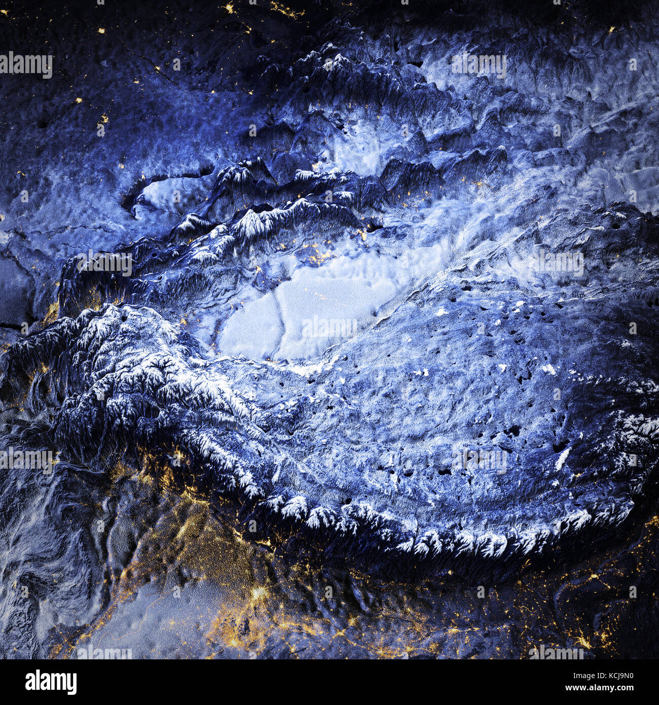 Tibet und den Himalaya 3D-Rendering Stockfoto
