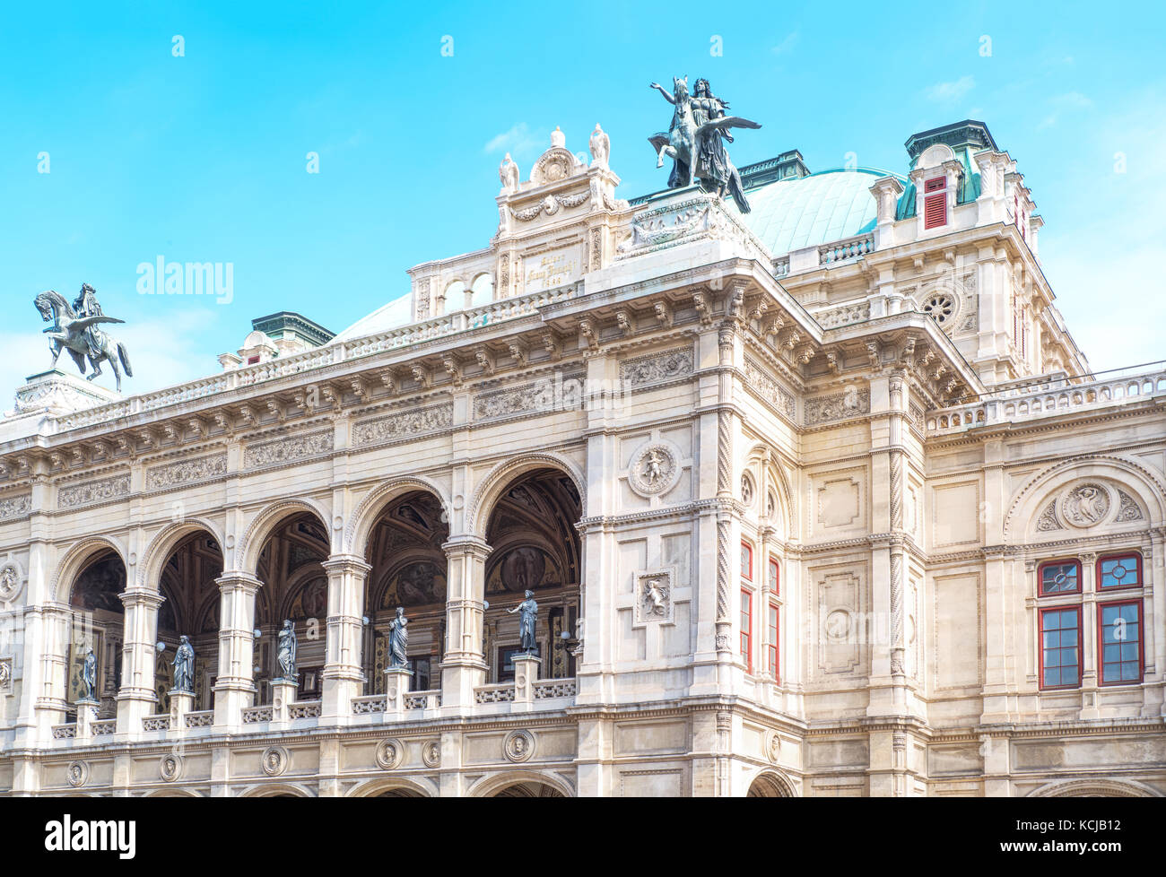 Österreich, Wien, Detail der Fassade der Staatsoper Theater Stockfoto