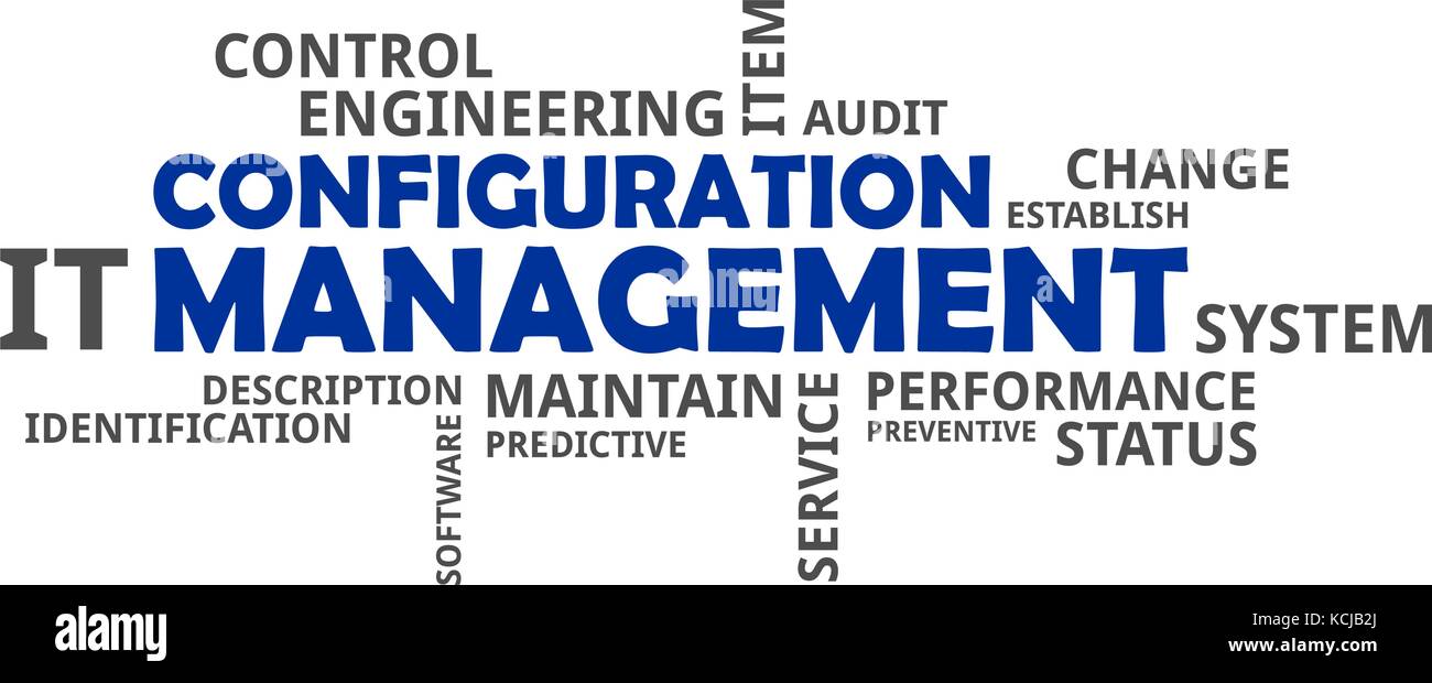 Wort Wolke - Configuration Management Stock Vektor