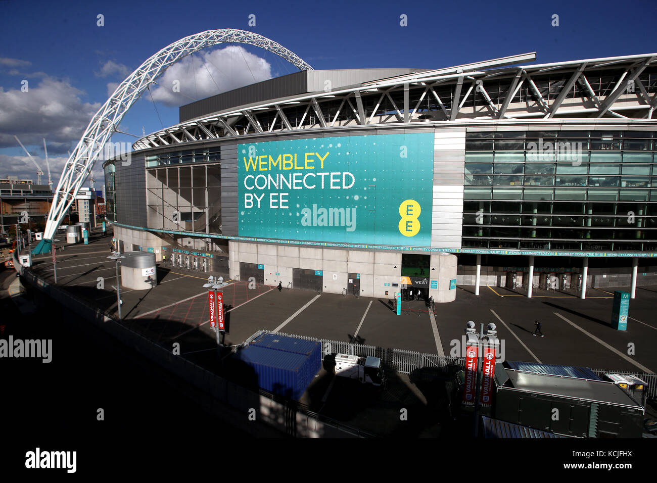 Eine allgemeine Ansicht des Wembley Stadions vor dem Spiel der FIFA Fußball-Weltmeisterschaft 2018 im Wembley Stadium, London. Stockfoto