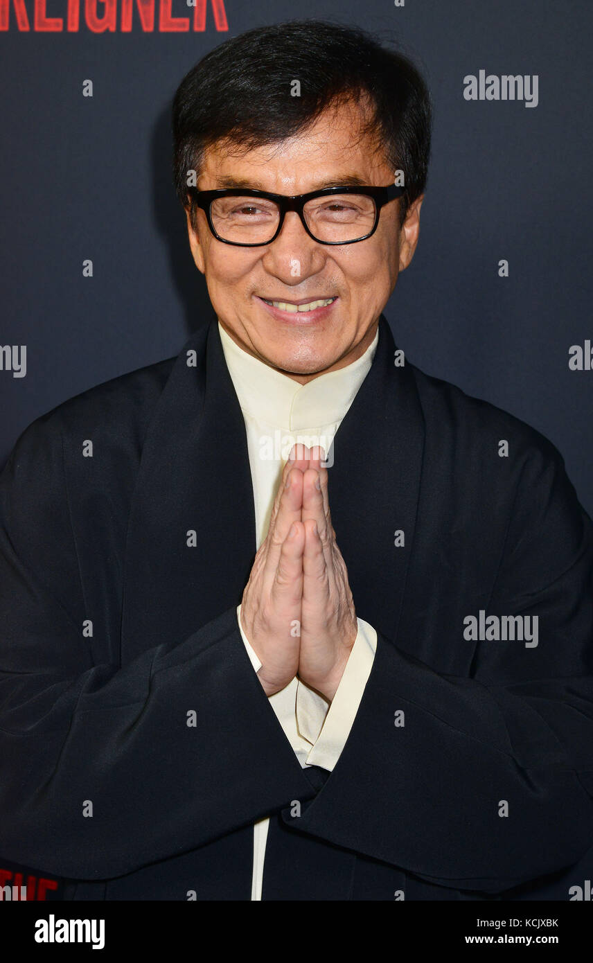 Los Angeles, Kalifornien, USA. 05 Okt, 2017. Jackie Chan 015 Ankommen in der Fremde Premiere arclight Theater in Los Angeles. 5. Oktober 2017. Credit: tsuni/usa/alamy leben Nachrichten Stockfoto