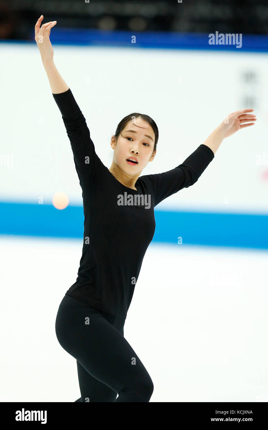 Saitama Super Arena, Saitama, Japan. Oktober 2017. Mai Mihara (JPN), 6. OKTOBER 2017 - Skating : Japan Open 2017 Training Session in der Saitama Super Arena, Saitama, Japan. Quelle: Yohei Osada/AFLO/Alamy Live News Stockfoto