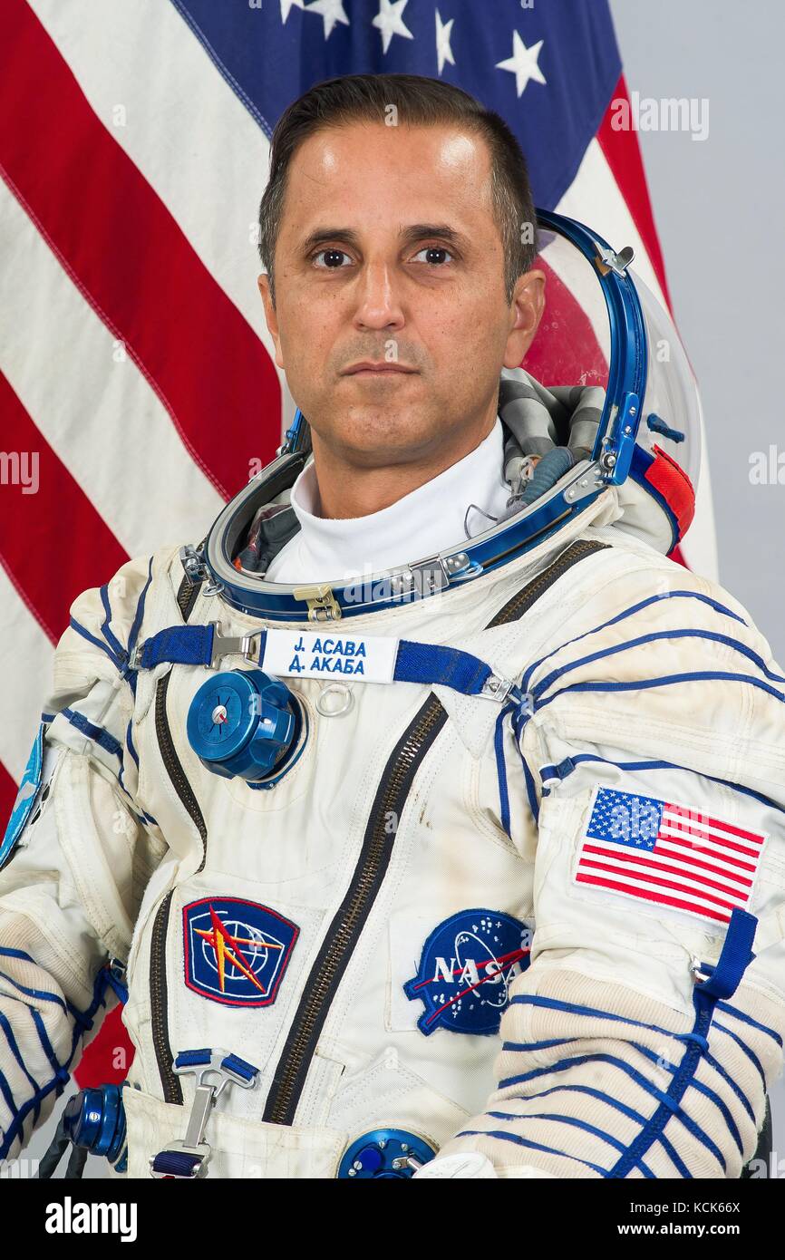 Offizielles Portrait der NASA Iss Expedition 53/54 Sojus ms-06 prime Besatzungsmitglied amerikanische Astronaut joe Acaba am Gagarin Cosmonaut Training Centre 30. Juni 2017 in Star City, Russland. (Foto: Nasa Foto über planetpix) Stockfoto