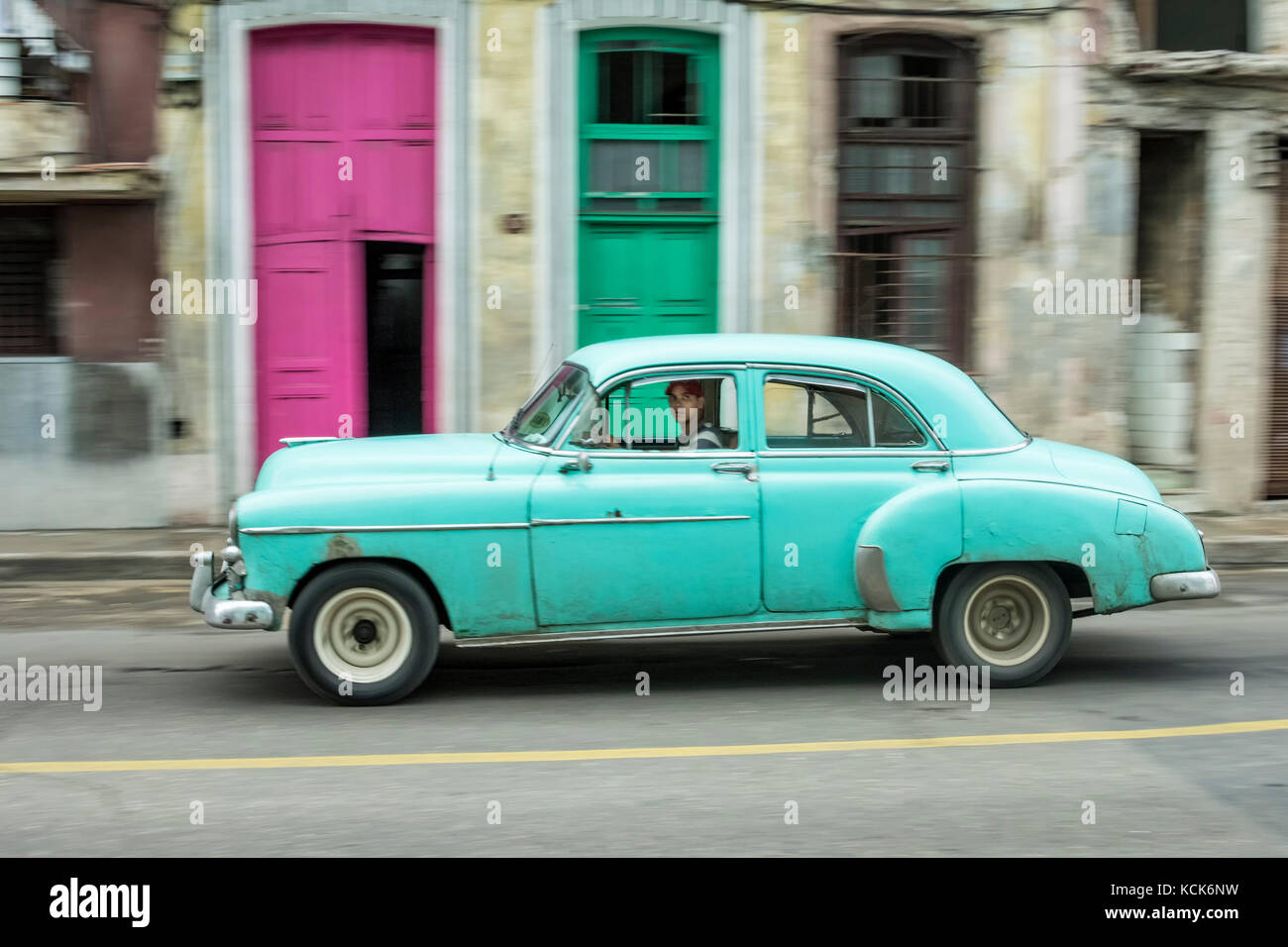 Amerikanische Oldtimer, Havanna, Kuba Stockfoto