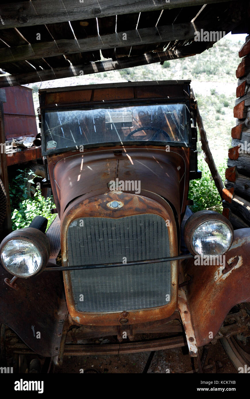 Jerome, Arizona, zwischen Sedona und Prescott, ist eine historische Kupfer Bergbaustadt (jetzt eine faszinierende Geisterstadt.) Stockfoto