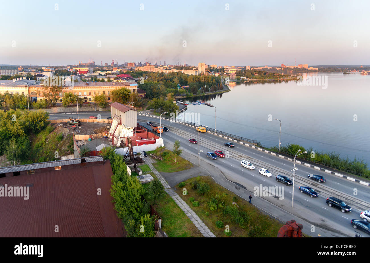 Blick auf die Stadt Nischni Tagil. Russland Stockfoto