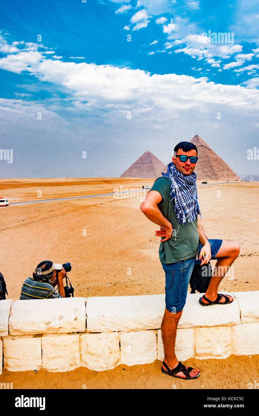 Die Pyramide in Kairo, Ägypten Stockfoto