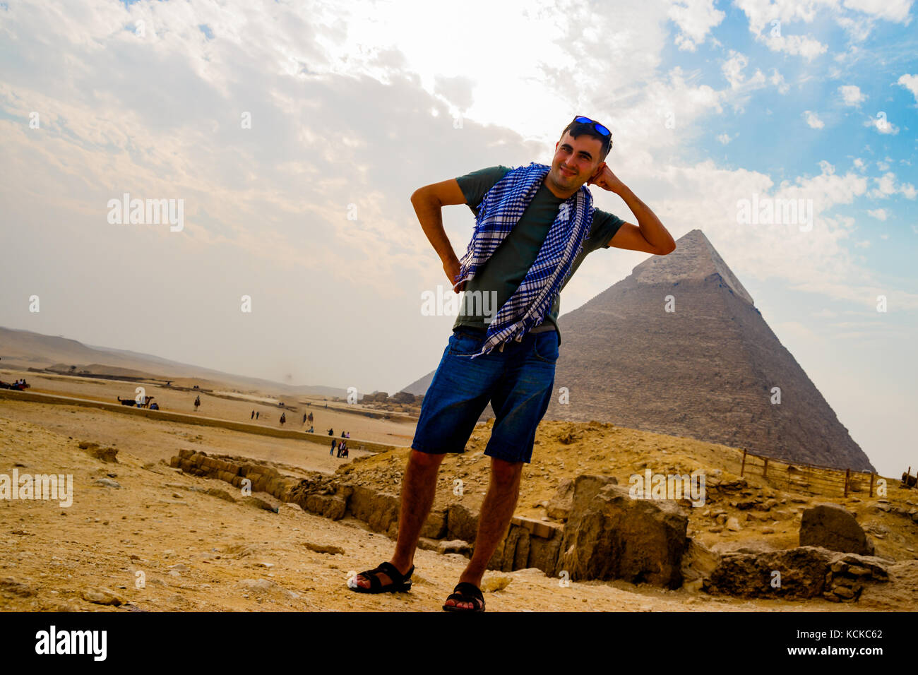 Die Pyramide in Kairo, Ägypten Stockfoto