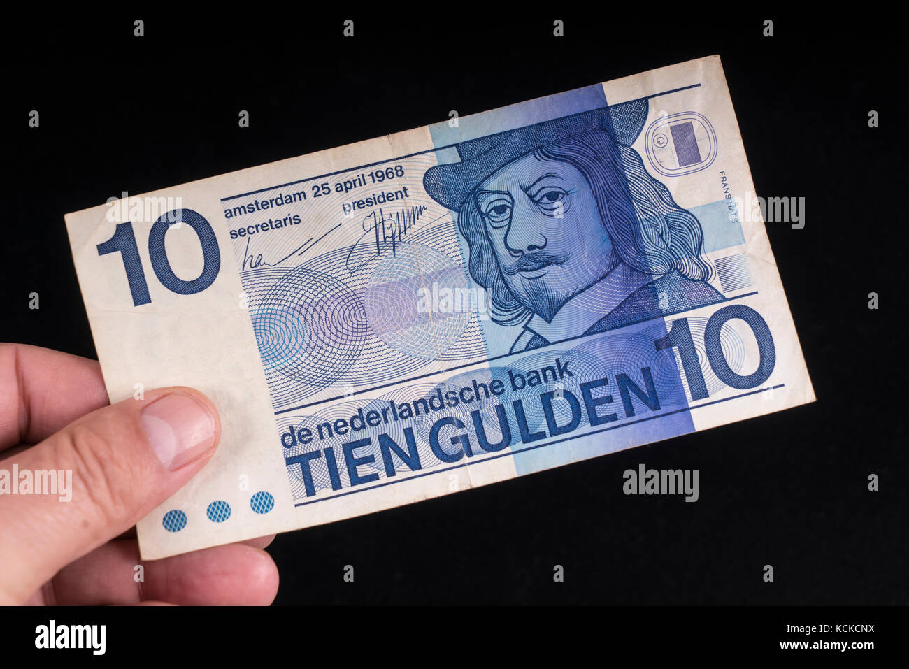 Eine alte holländische Banknote Stockfoto