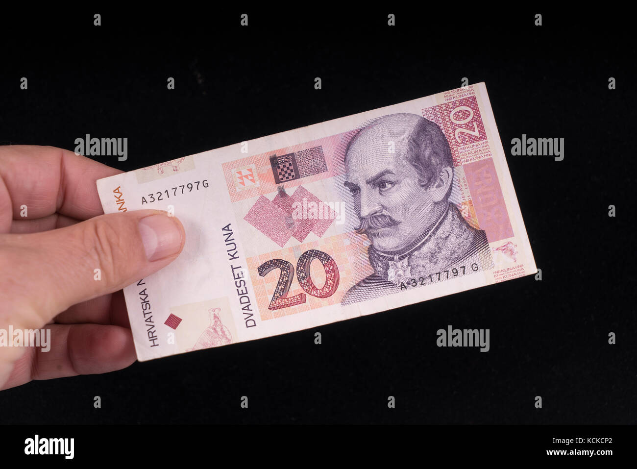 Eine kroatische Banknote Stockfoto