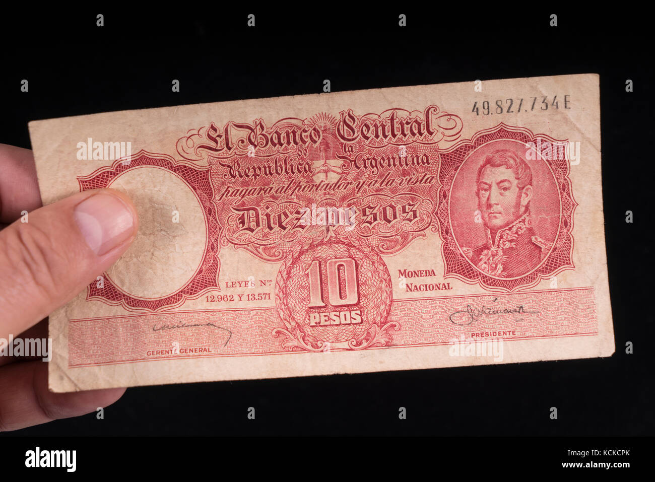 Banknote argentina money currency Fotos und Bildmaterial in hoher