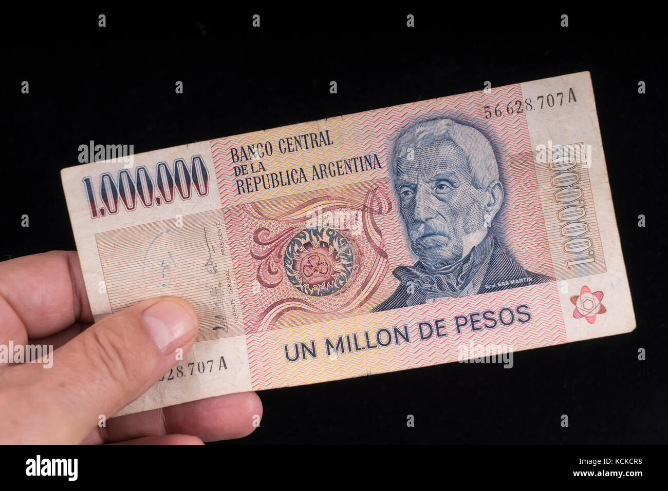 Eine alte argentinische Banknote Stockfoto