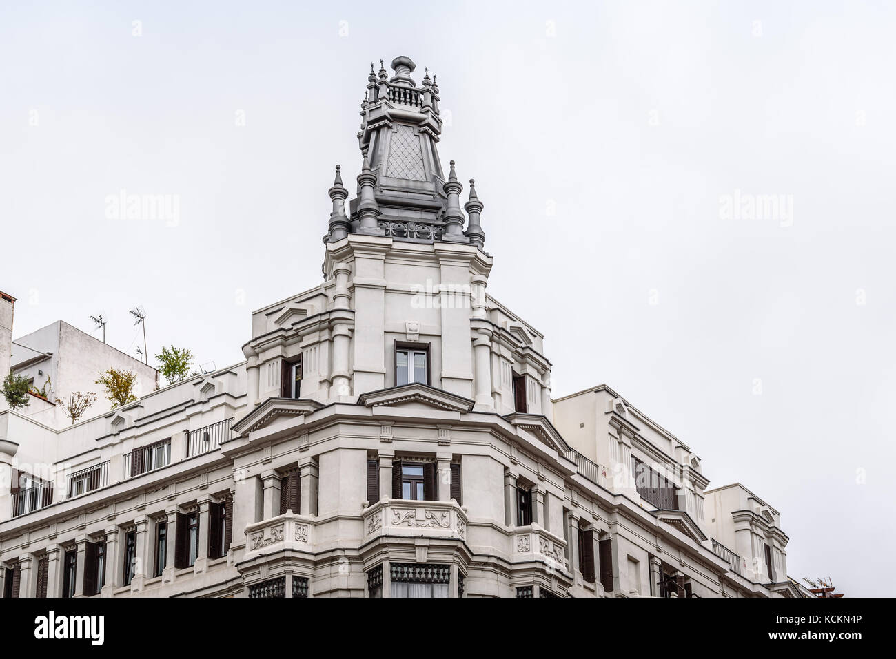 Low Angle View der klassischen Wohngebäude Stockfoto