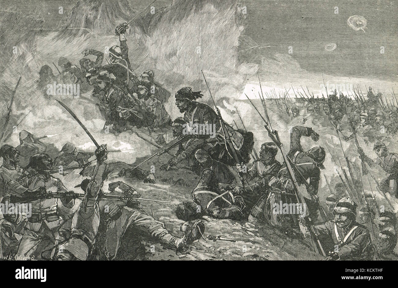 Verantwortlich für die Highlanders, Schlacht von tel-el-Kebir, 1882 Stockfoto