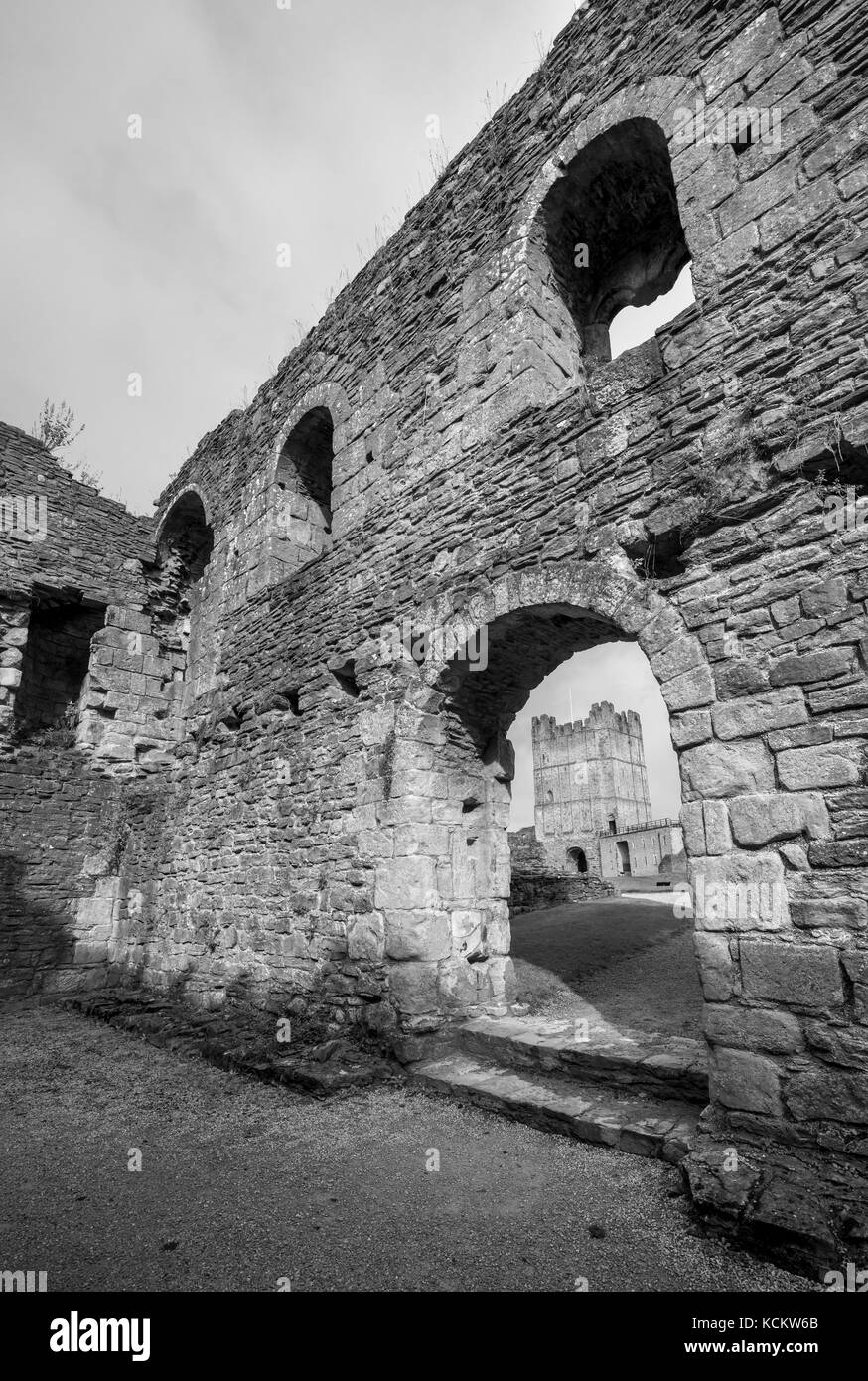 Richmond Castle, North Yorkshire, England. Stockfoto
