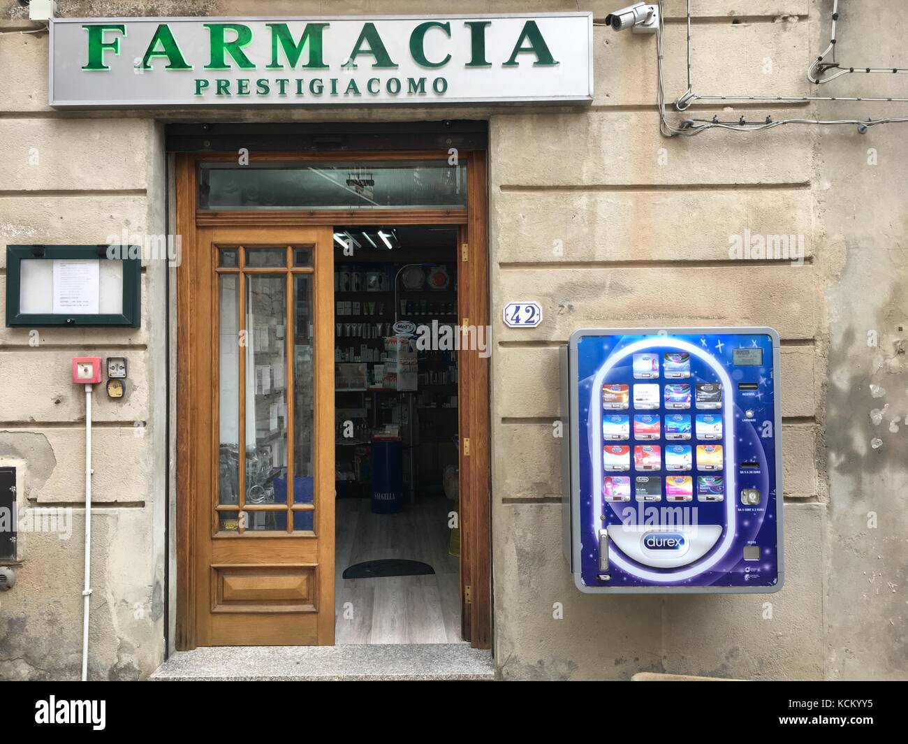 Italienische farmacia Stockfoto
