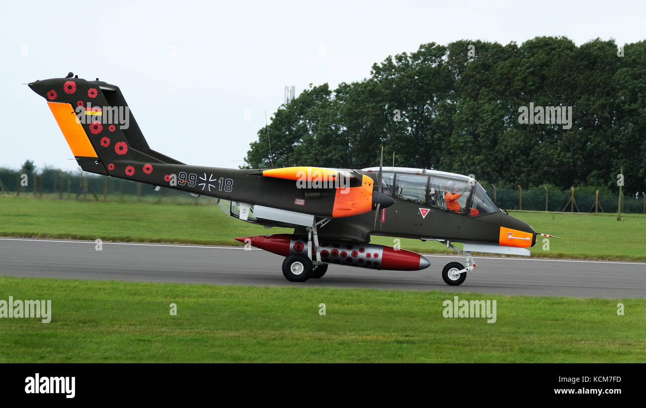 Rockwell OV-10 Bronco. Amerikanische Beobachtung und leichtes Erdkampfflugzeug. Stockfoto