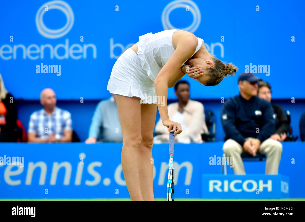 Karolina Plikiskova (Tschechisch) während des Finales der Aegon International 2017, Eastbourne. Stockfoto