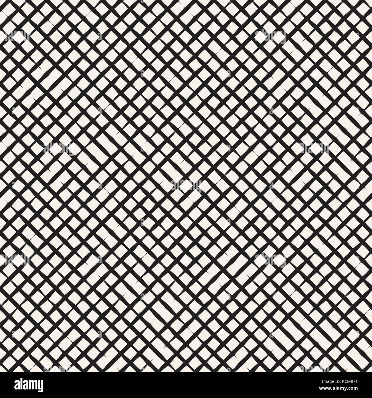 Nahtlose geometrische Gittermuster. unregelmäßige Raster Hintergrund. Stilvolle chaotischen Vektor Textur Stock Vektor