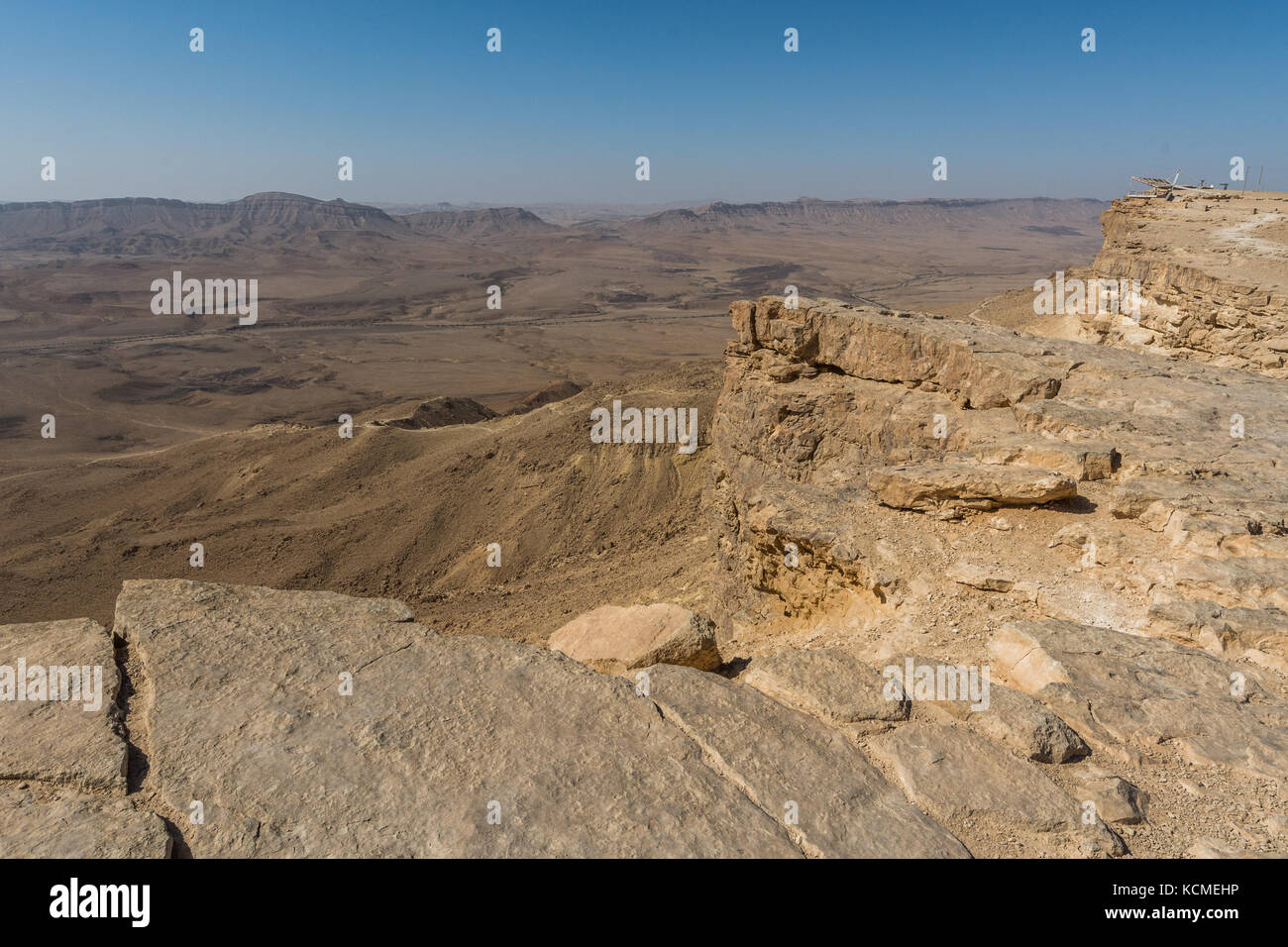 Sand und Felsen der Wüste Negev, Israel Stockfoto