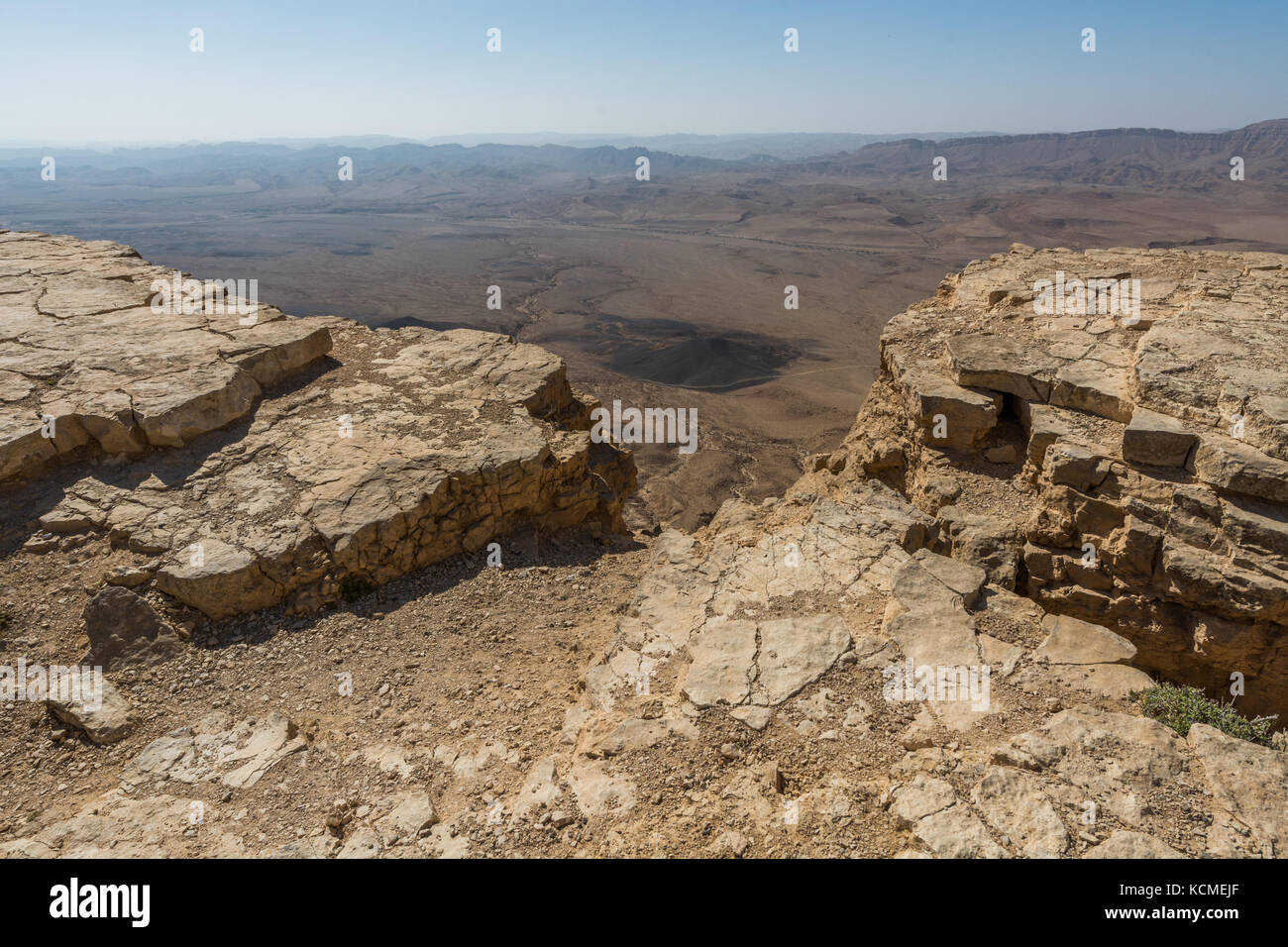 Sand und Felsen der Wüste Negev, Israel Stockfoto