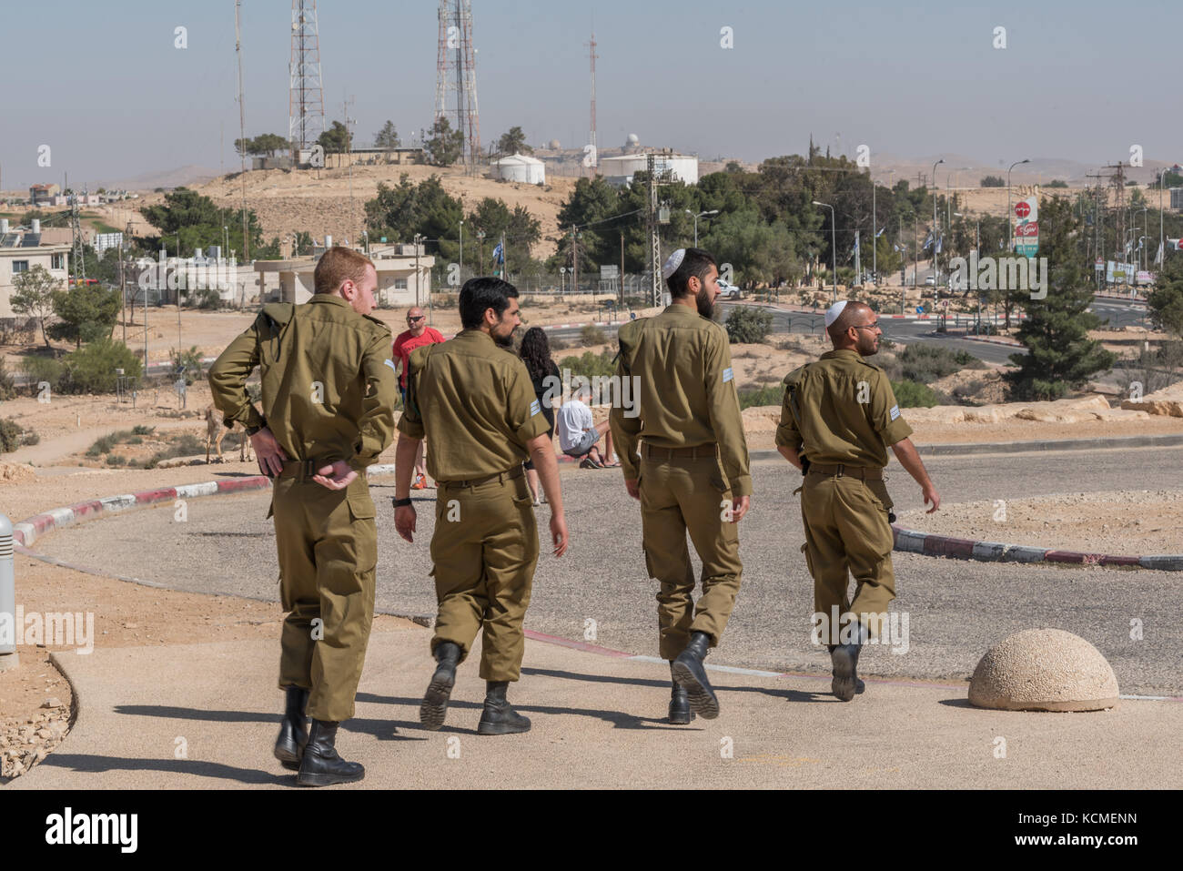 Soldaten an Mitzpe Ramon, Negev, Israel Stockfoto