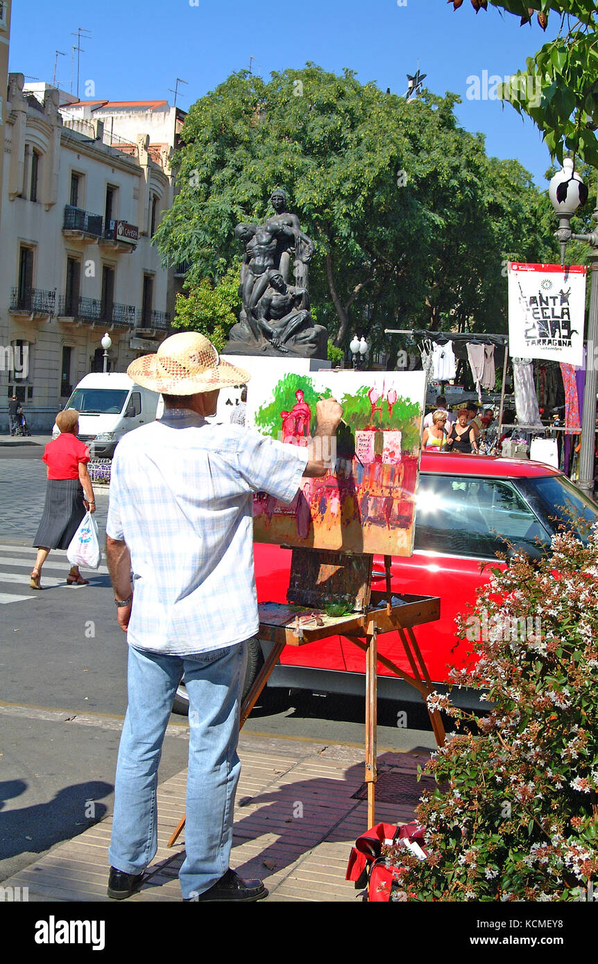 Maler in der Nähe von Tarragona, Katalonien, Spanien Stockfoto