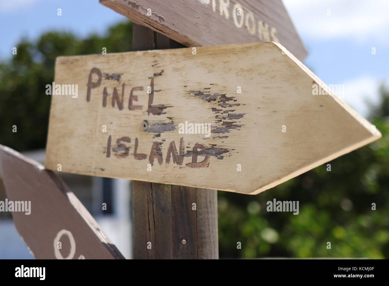 Pinel Island Richtung Stockfoto