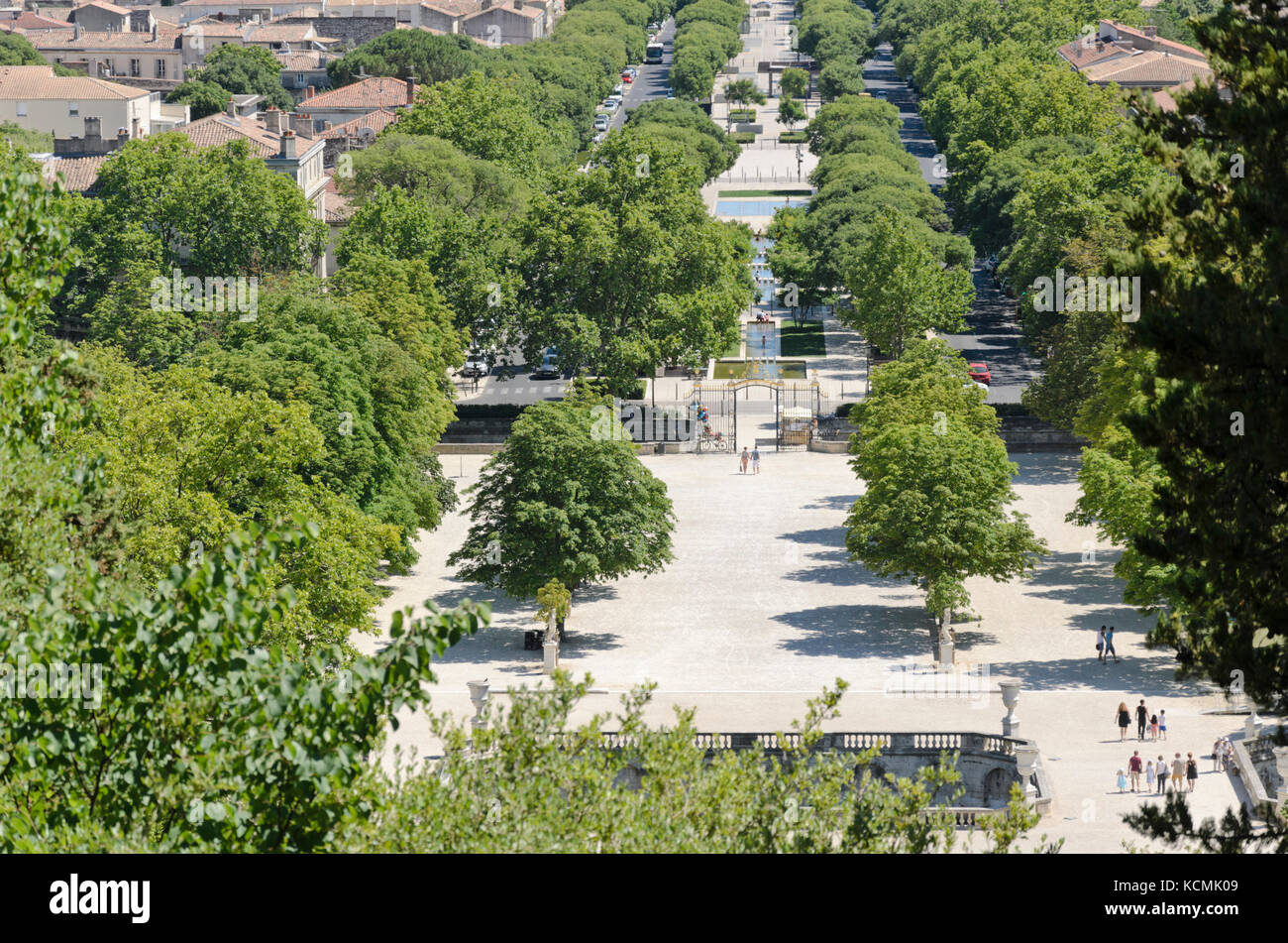 Jardins de la Fontaine, Nîmes, Frankreich Stockfoto