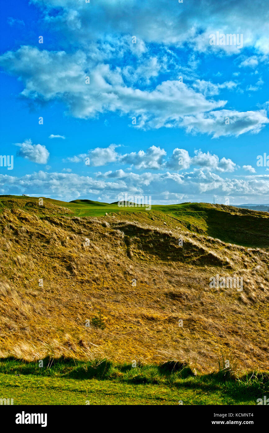 Royal Portrush Golf Club der Schauplatz für die 2019 Open Golf Championship Unglück Ecke 14. auf dunluce Kurs - Stockfoto