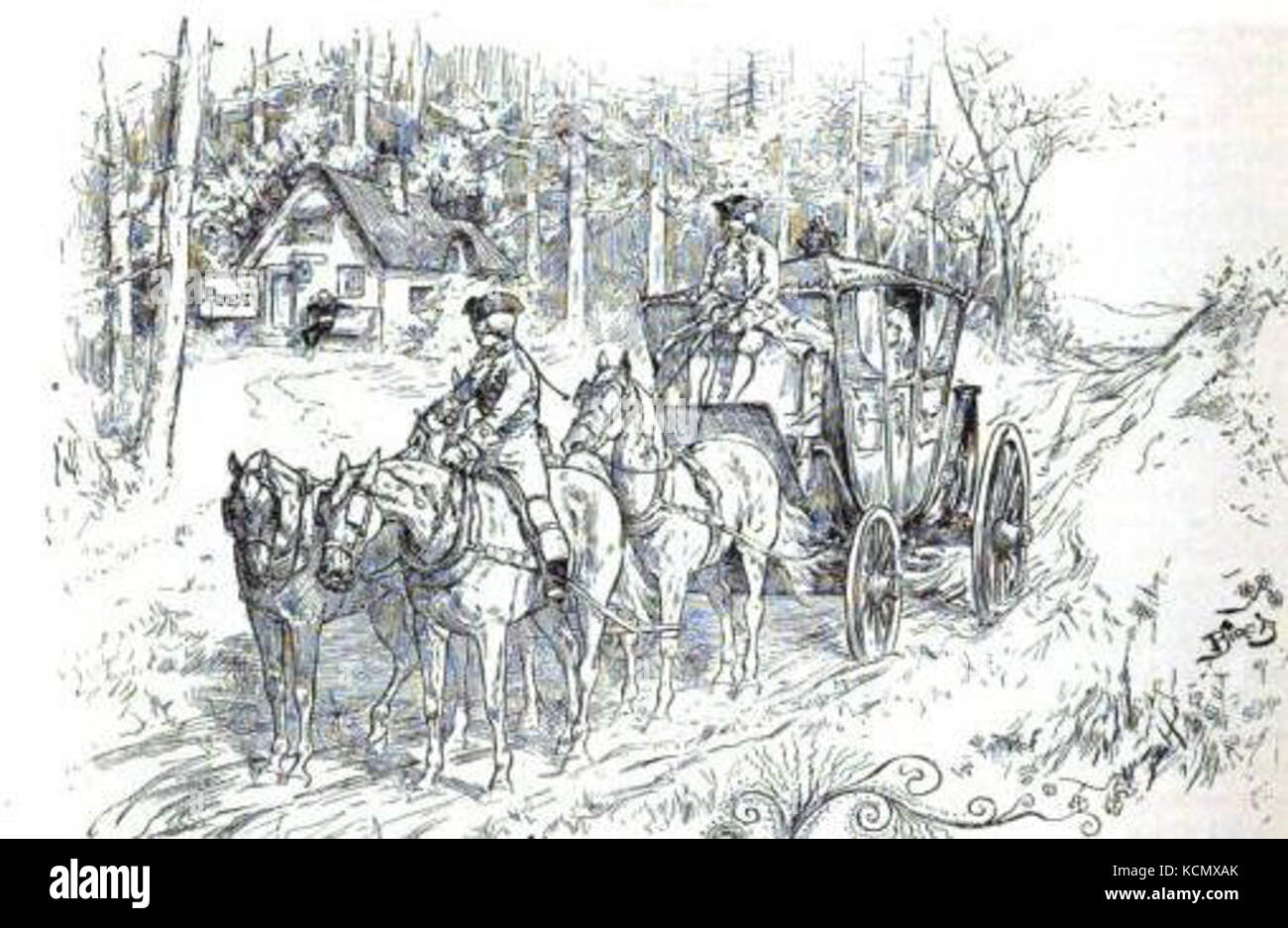 Zeichnung eines Grand Beförderung Stockfoto