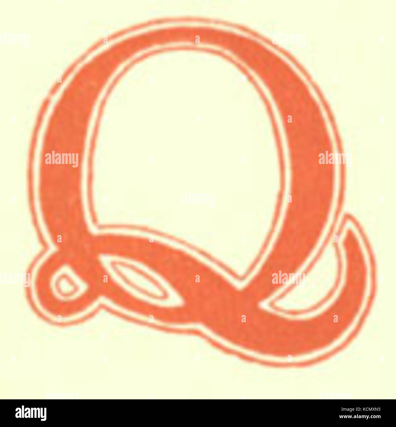 Fancy Buchstabe Q Stockfoto