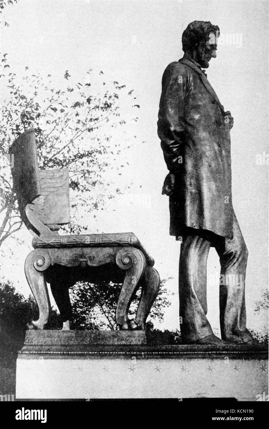 Collier's 1921 Abraham Lincoln St. Gaudens Statue Stockfoto