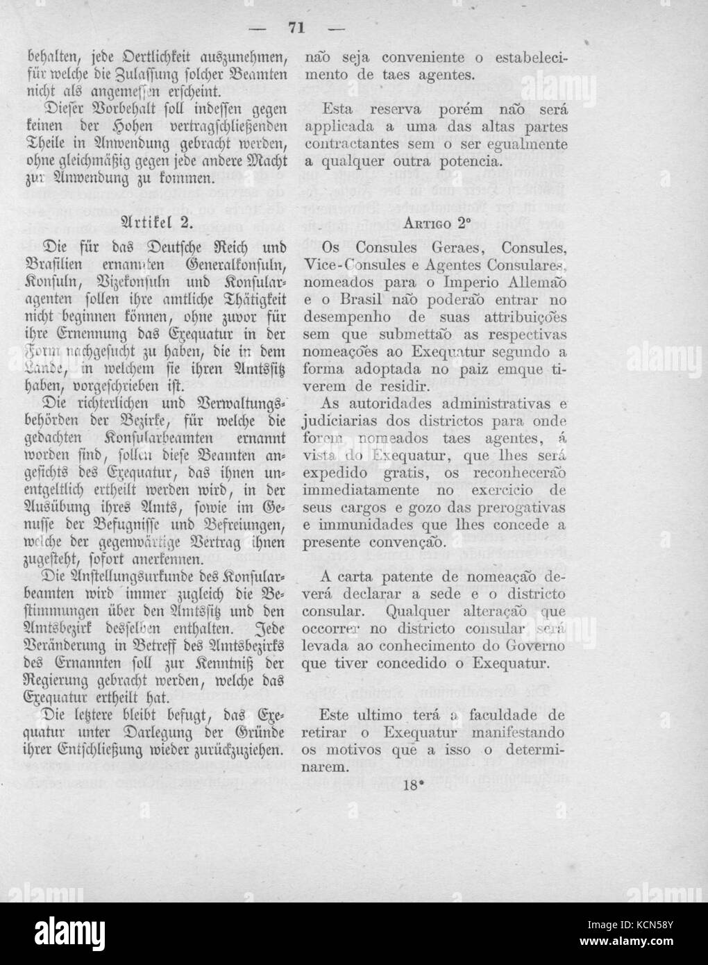 Deutsches Reichsgesetzblatt 1882 015 071 Stockfoto