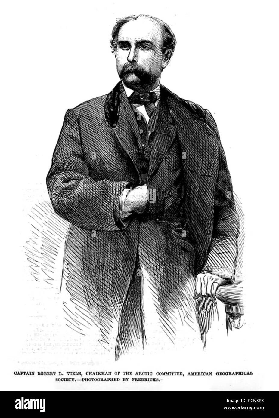 Egbert L. Viele war ein Bauingenieur und Kartograph aus dem 19. Jahrhundert, der für seine Arbeit in New York City, insbesondere die Entwicklung von frühen Straßenkarten für Manhattan und die Bronx, bekannt war. Stockfoto