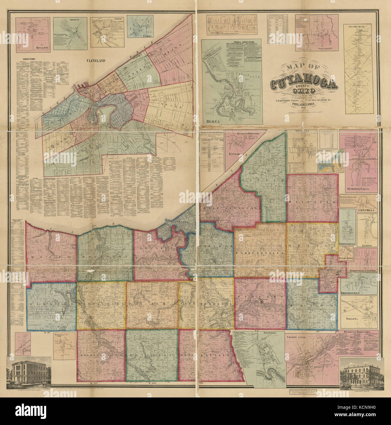 Cuyahoga County 1858 Stockfoto