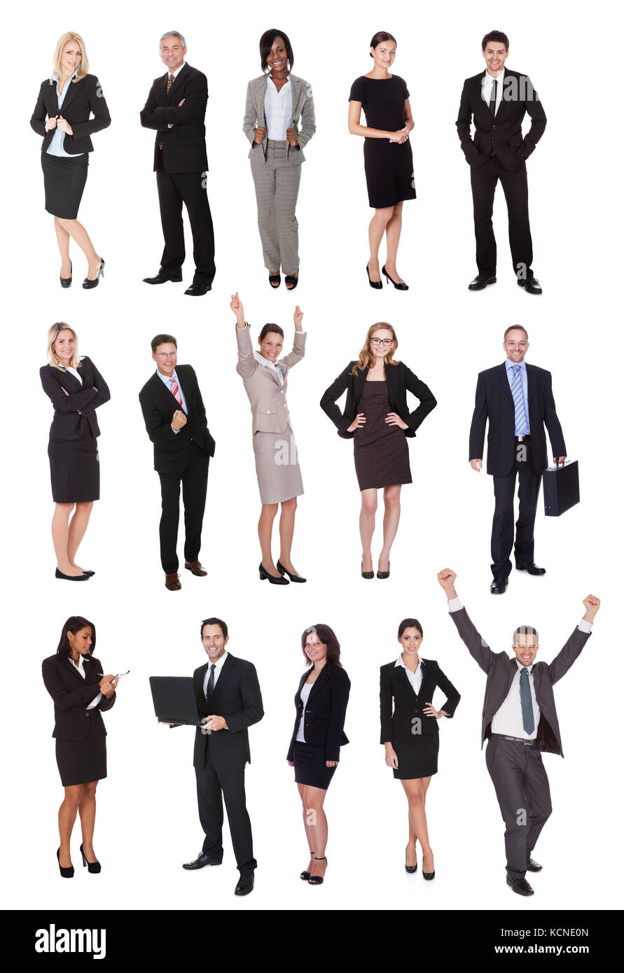 Geschäftsleute, Manager, Führungskräfte. Isoliert auf weißem Hintergrund Stockfoto