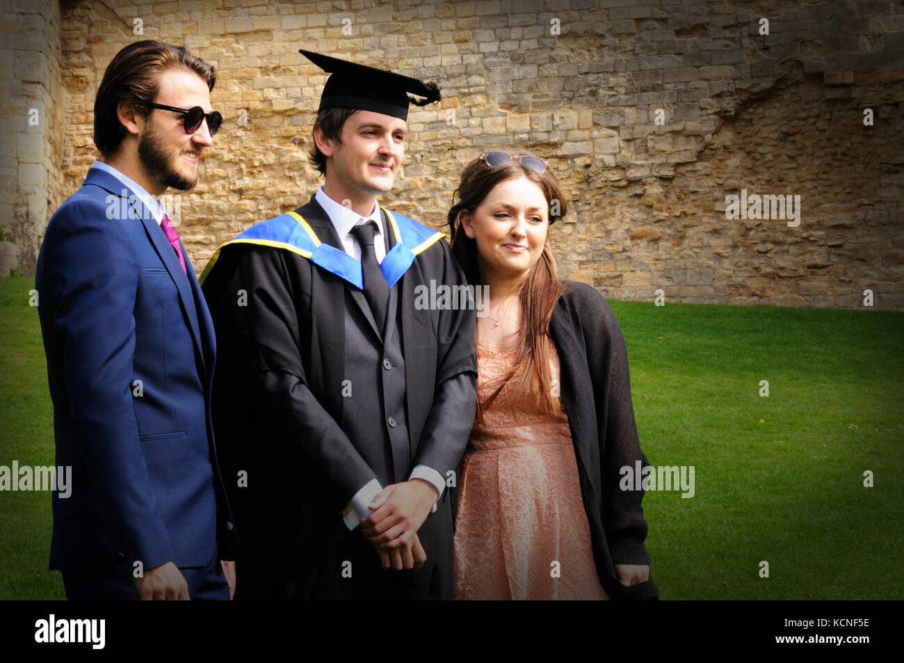 Graduation Day feiern mit der Familie Stockfoto