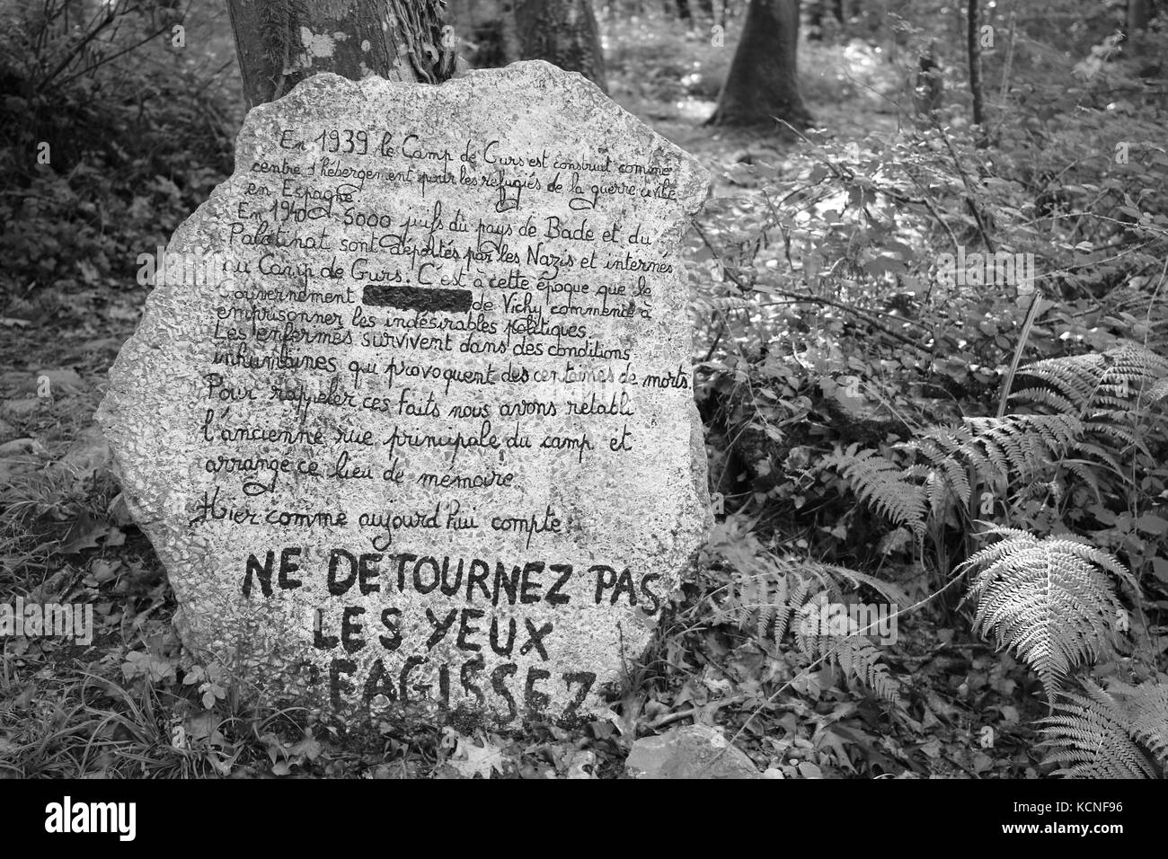 Gurs, die Überreste eines französischen Internierungslager, Pyrénées-atlantiques, Frankreich Stockfoto