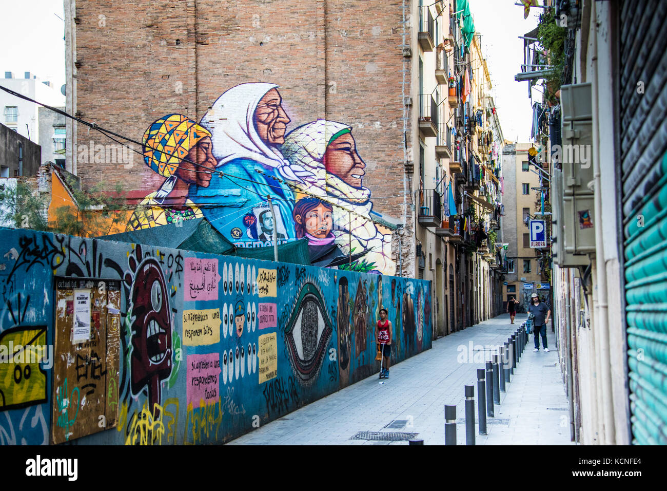Straßenszene, Barcelona, Spanien Stockfoto