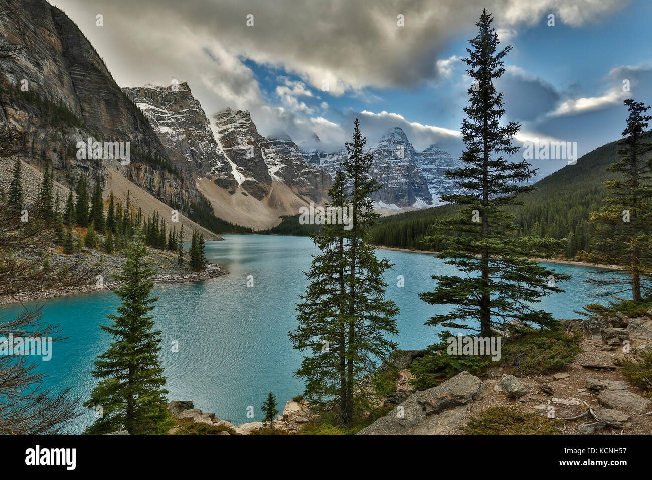 Moraine Lake, Banff National Park, Alberta, Kanada Stockfoto