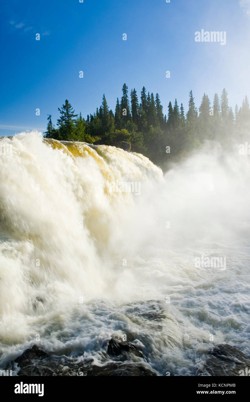 Pisew Falls, Pisew Falls Provincial Park, entlang der Grass River, Northern Manitoba, Kanada Stockfoto