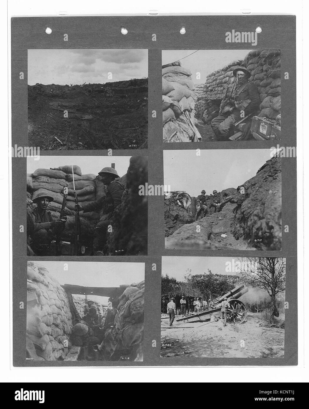 Eine Sammlung offizieller kanadischer Kriegsfotos, die Momente der kanadischen Militärerfahrung während des Krieges dokumentieren. Diese Fotografien geben historische Einblicke in Kanadas Beteiligung am Konflikt. Stockfoto