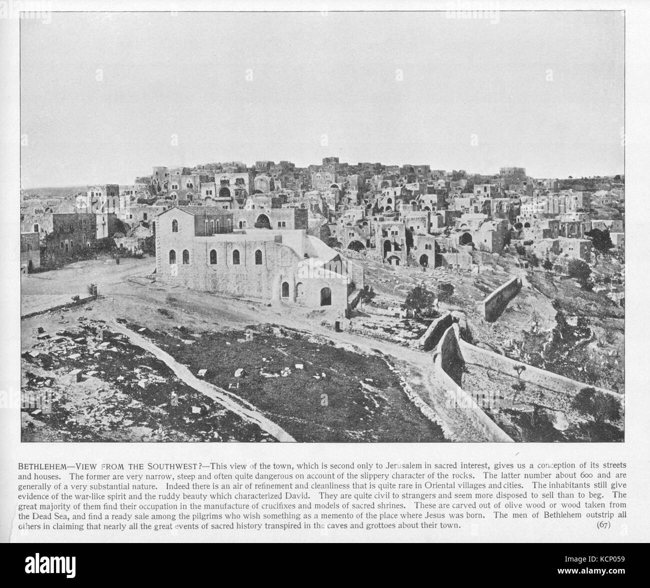 Bethlehem. Blick aus dem Südwesten, 67. Heiligen Land fotografiert. Daniel B. Shepp. 1894 Stockfoto