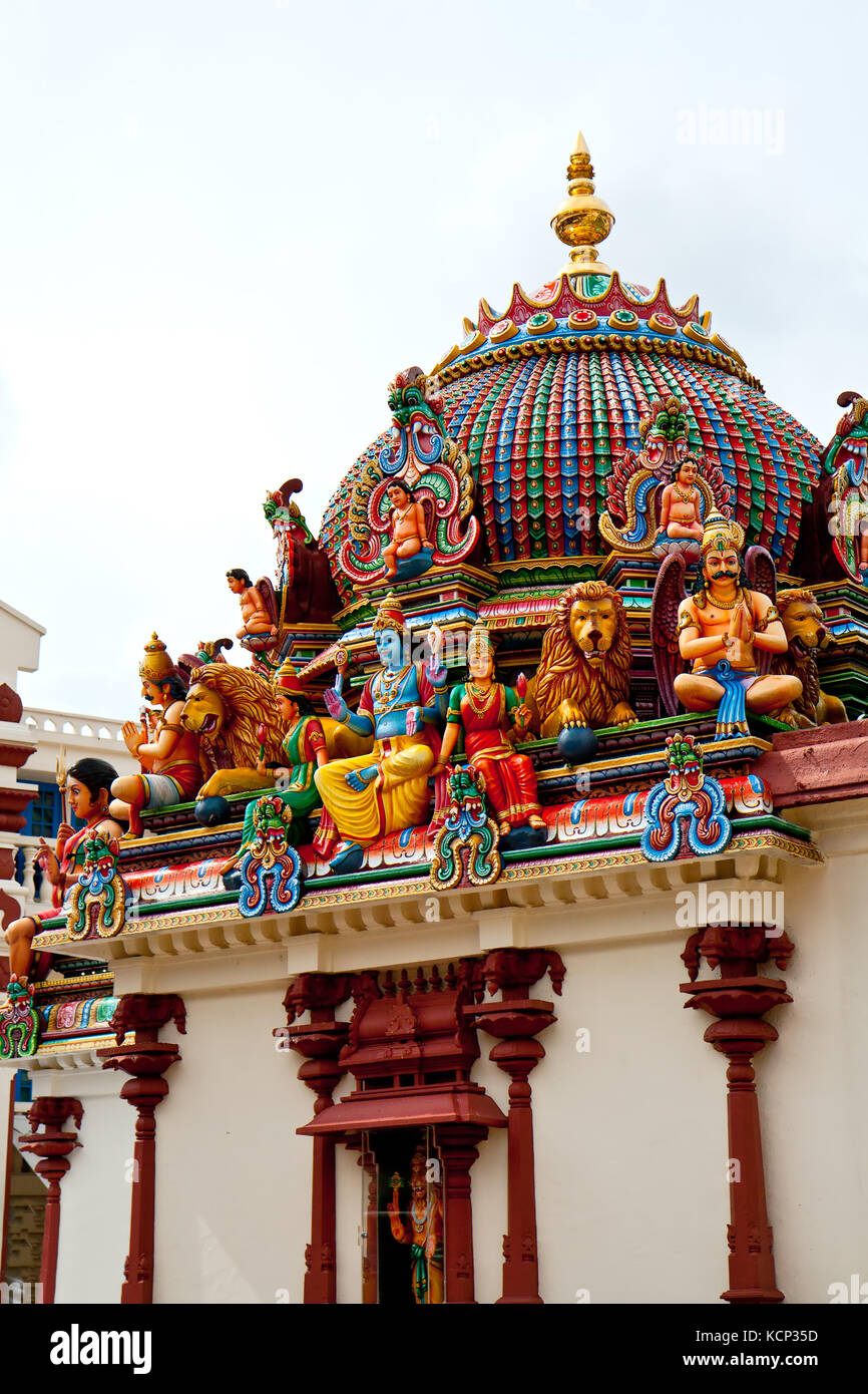 Hinduistischen Tempel shri-mariamman. Chinatown, Singapur Stockfoto